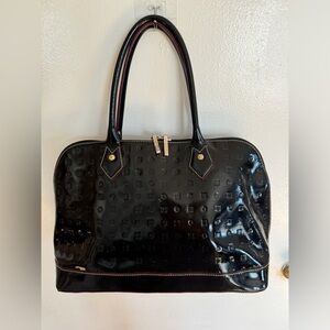 Arcadia black patent leather purse